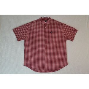 Chaps Ralph Lauren Men's XL Red Plaid Short Sleeve Button Down Shirt